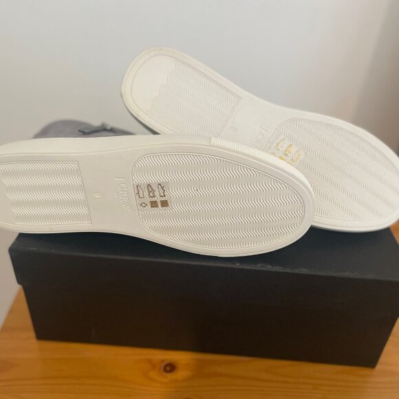 NWT J Crew Faux Suede High Top Sneakers in Dusty Cobblestone size 9 - Picture 2 of 6